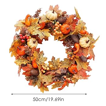 Amazon.co.jp: shopparadise 秋のリース ハロウィンリース 花輪